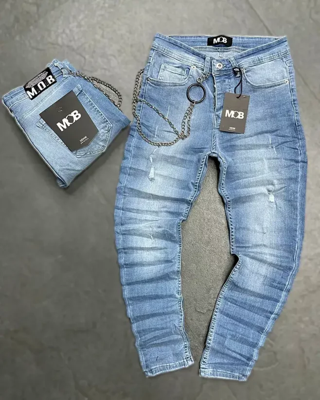 Light blue men's jeans Ring - Size: 31