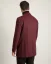 Men's winter coat with a sharp collar burgundy