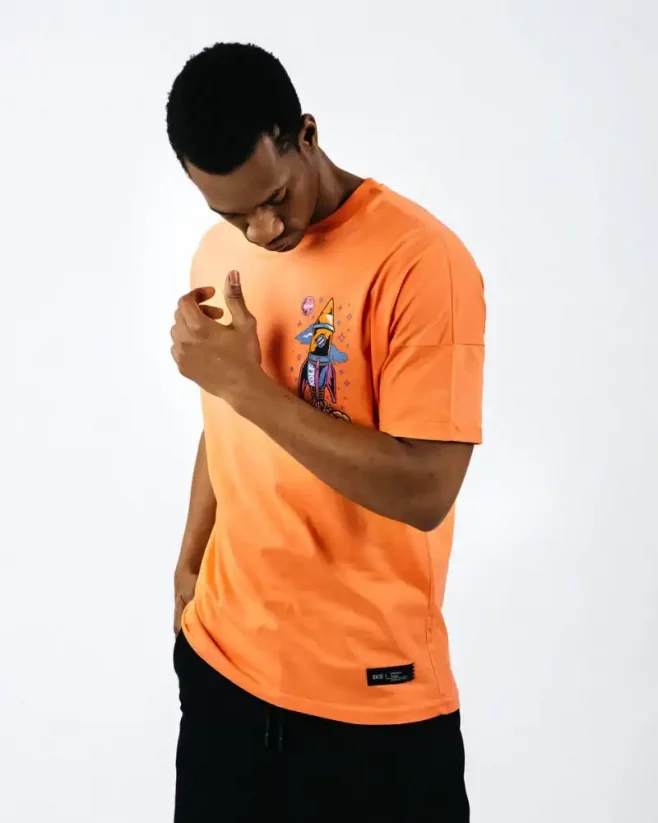 Orange men's T-shirt OX Techno - Size: XL